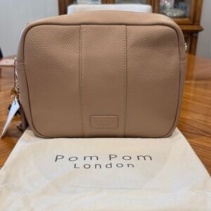 Pom Pom London Tan Crossbody Bag